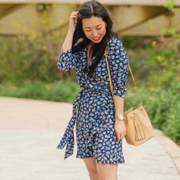 Sezane Asianne Dress Cara Print 36 4 - Picture 1 of 7
